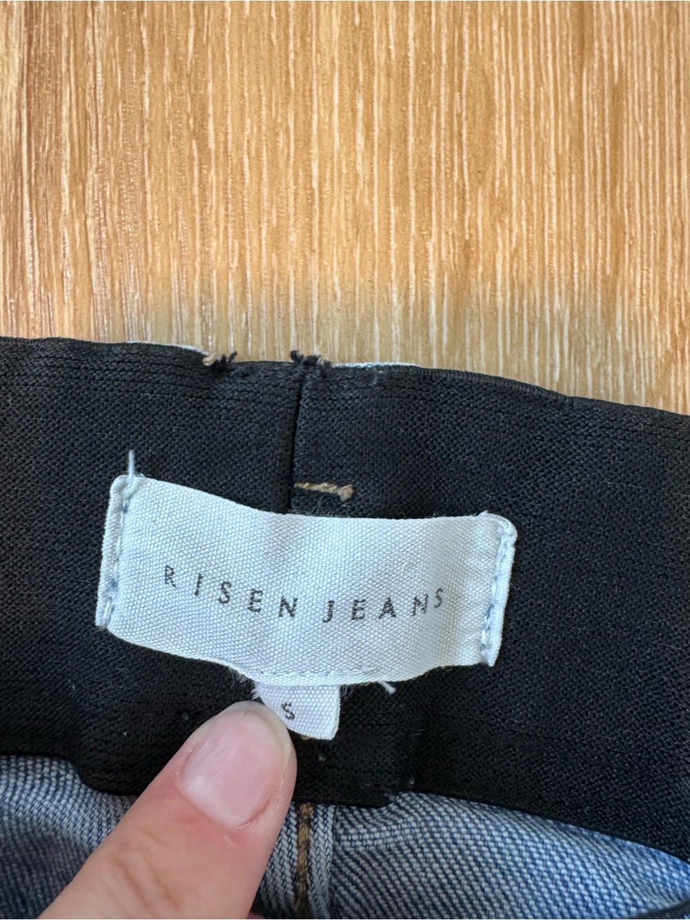 RISEN JEANS ISABELLA HIGH RISE PULL ON FLARE SIZE SMALL RAW HEM - Picture 10 of 14